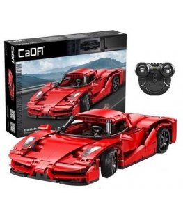 Klocki konstrukcyjne CaDA Samochód zdalnie sterowany Auto sportowe red 32 cm Red Blade Sport Car Chassis 405 parts RC Dual Mode