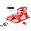 Prosperplast PLASTIC SLEDGE WITH BACK 88x45x42CM RED Prosperplast PLASTIC SLEDGE WITH BACK 88x45x42CM RED