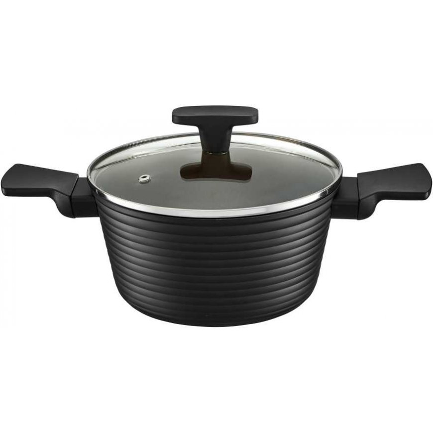Puodas su pokrywą su powłoką Qualum Basic Gold Edition Antigo 20 cm AMBITION
