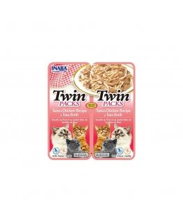 INABA CAT Twin Tuna with Chicken in Broth – cat treat – 2x40g