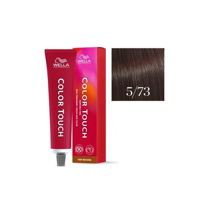 WELLA COLOR TOUCH professional hair dye 60 ml - 5/73 Bright Brown Brown Golden – 2