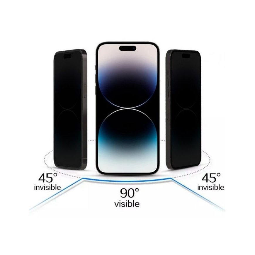 Samsung GALAXY S23 TEMPERED PRIVACY GLASS (WITH CUTOUT FOR READER) Black