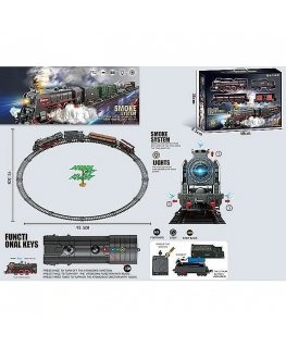 Set with train 48 pcs. smoke, light, sound