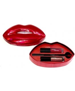 Set Huda Beauty: Huda Beauty, Matte, Liquid Lipstick, 1.9 ml *Miniature + Huda Beauty, Lip Liner, 1.2 g + Lip Strobe, Liquid Lip
