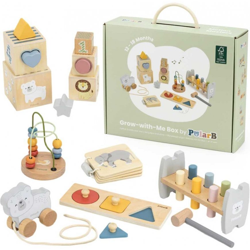 Viga Toys VIGA Rinkinys Zabawek Edukacyjnych Pudełko Box od 12 miesiąca do 18 miesiąca