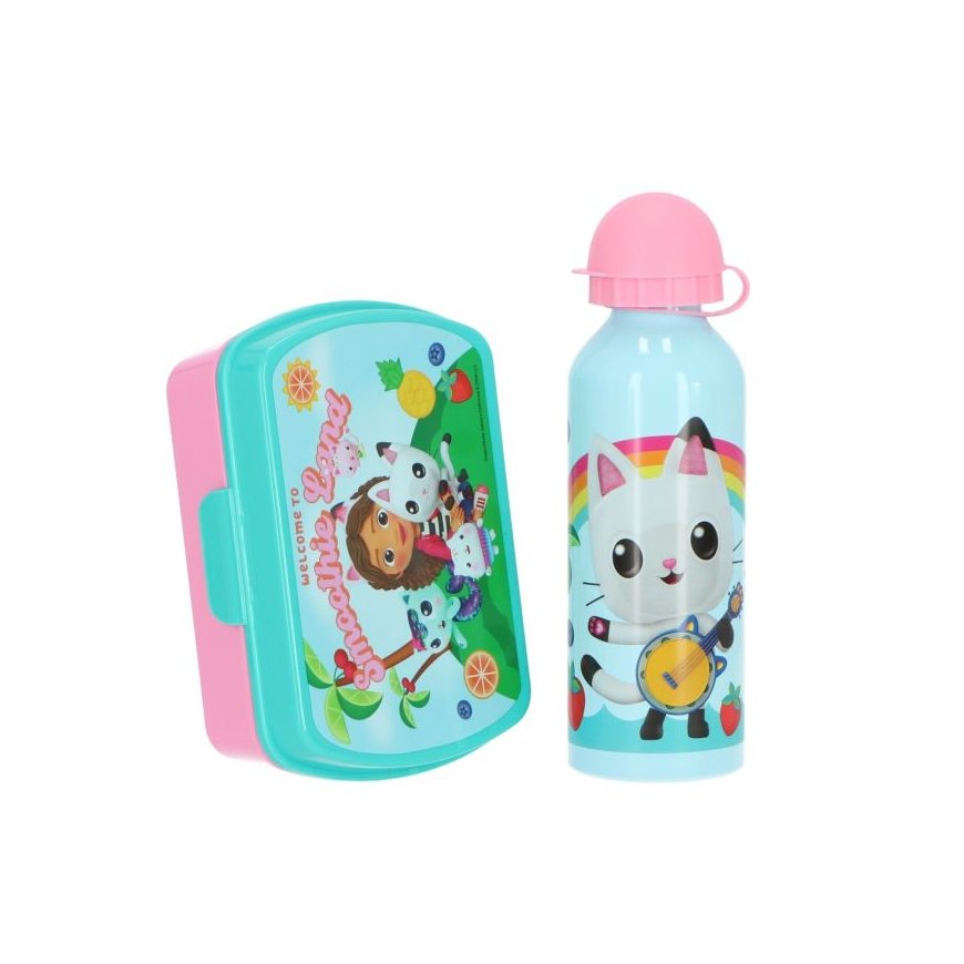 Kids Licensing Koci Domek Gabi Set śniadaniówka + bottle 500 ml GD00079
