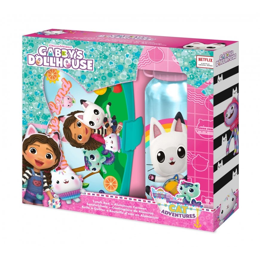 Kids Licensing Koci Domek Gabi Rinkinys śniadaniówka + bidon 500 ml GD00079 – 2