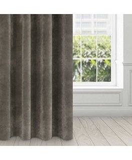 Eurofirany DIVA LINE RIA Minkšto aksomo naktinė užuolaida, 140X250 cm, kilpos / žiedai, spalva: grafito