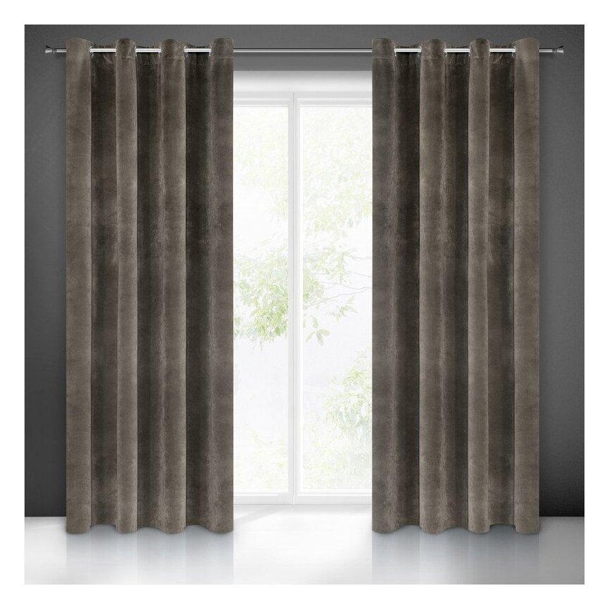 Eurofirany DIVA LINE RIA Soft velvet night curtain, 140X250 cm, loops / rings, color: graphite – 4