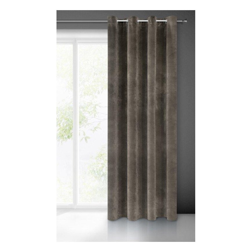 Eurofirany DIVA LINE RIA Soft velvet night curtain, 140X250 cm, loops / rings, color: graphite – 5