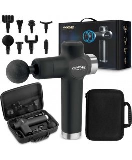 Body massage gun with 8 accessories NS-501 Neo-sport, black