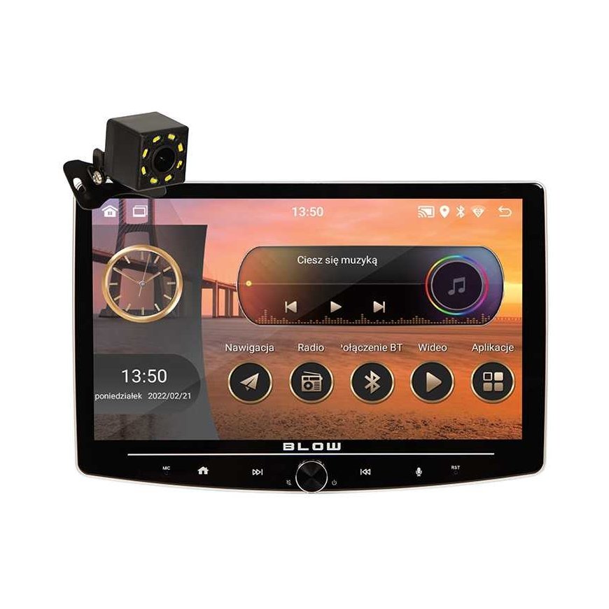 Automagnetola 78-348 Radio blow cp01 1din 10" Android/wifi/gps/carplay obrotowe