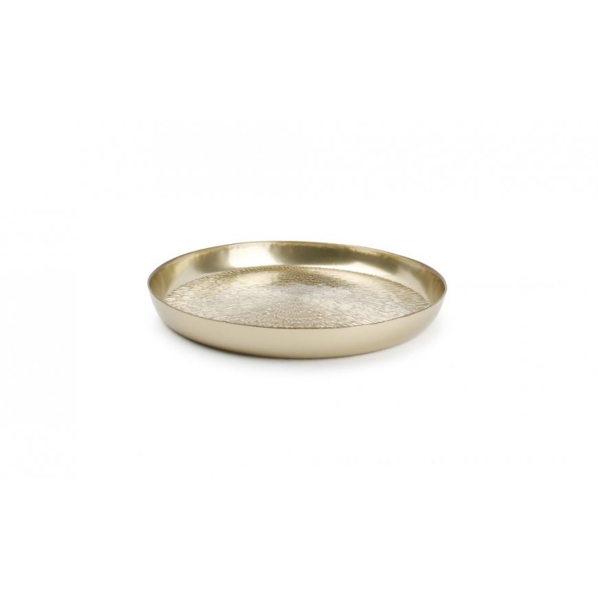 S&P Padėklas Glint Gold, tortui, ant kojelės, stiklas, D 33 cm, H 10 cm, vnt