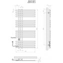 Towel dryer Kosser Brash 1200x600/16 EL timer black Towel dryer Kosser Brash 1200x600/16 EL timer black