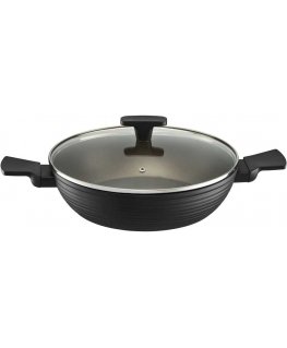 Deep frying pan with coating Qualum Basic Gold Edition Antigo 28 cm AMBITION