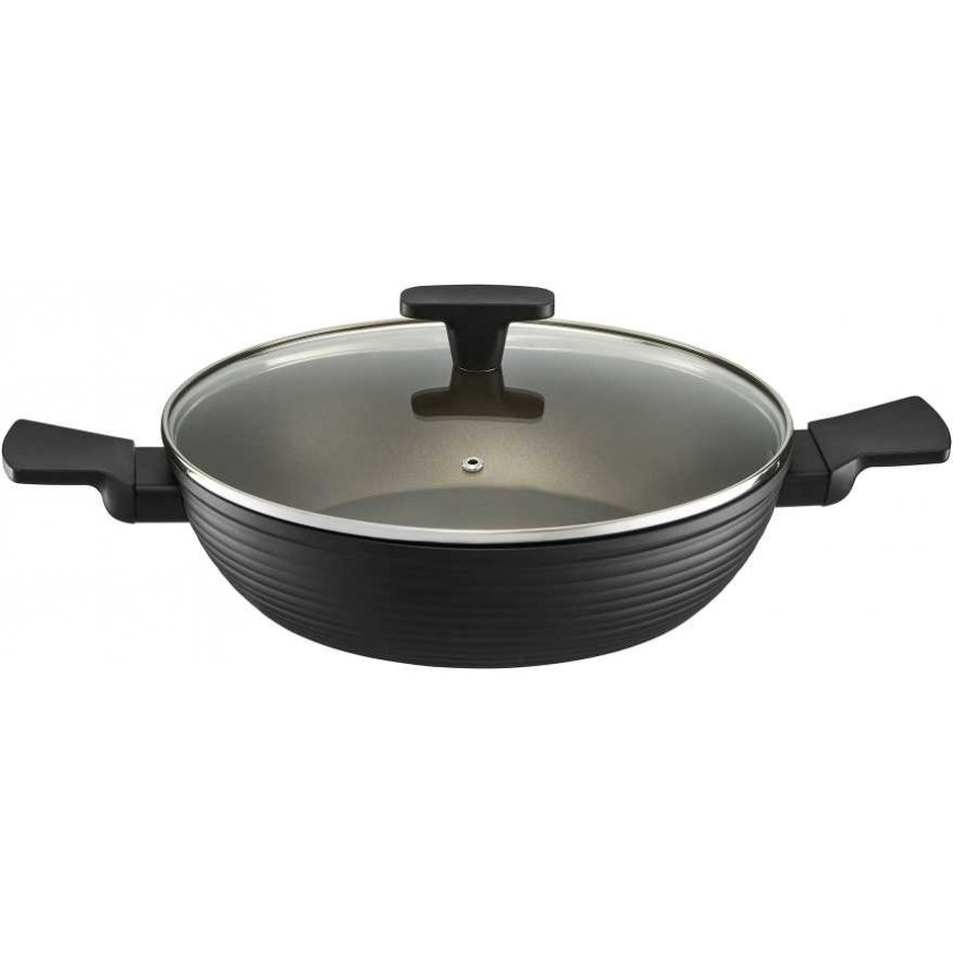 Deep frying pan with coating Qualum Basic Gold Edition Antigo 28 cm AMBITION