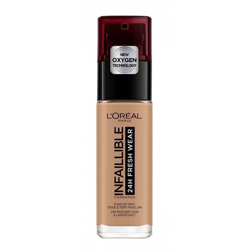L’Oréal Paris Make-Up Designer Ineutralfaillible Founeutraldationeutral 300 Ambre/Amber Buteliukas su pompa Skystis