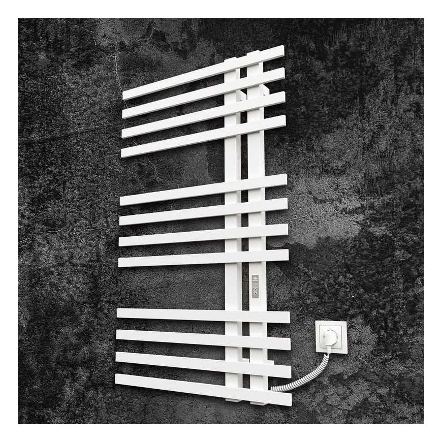 Electric towel dryer Kosser Brash 1000x600/12 ER, with timer, white (cable on the right) – 4