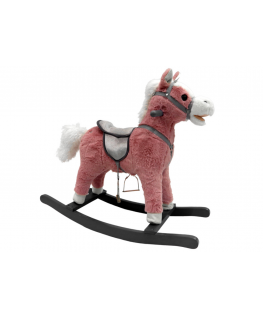 Lean Toys Rocking Horse 74 cm pink tones