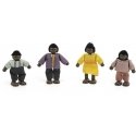 Viga Toys VIGA Rinkinys Drewnianych Laleczek Materiałowe Drabužėliai 4 vnt Ciemnoskóre Viga Toys VIGA Rinkinys Drewnianych Laleczek Materiałowe Drabužėliai 4 vnt Ciemnoskóre