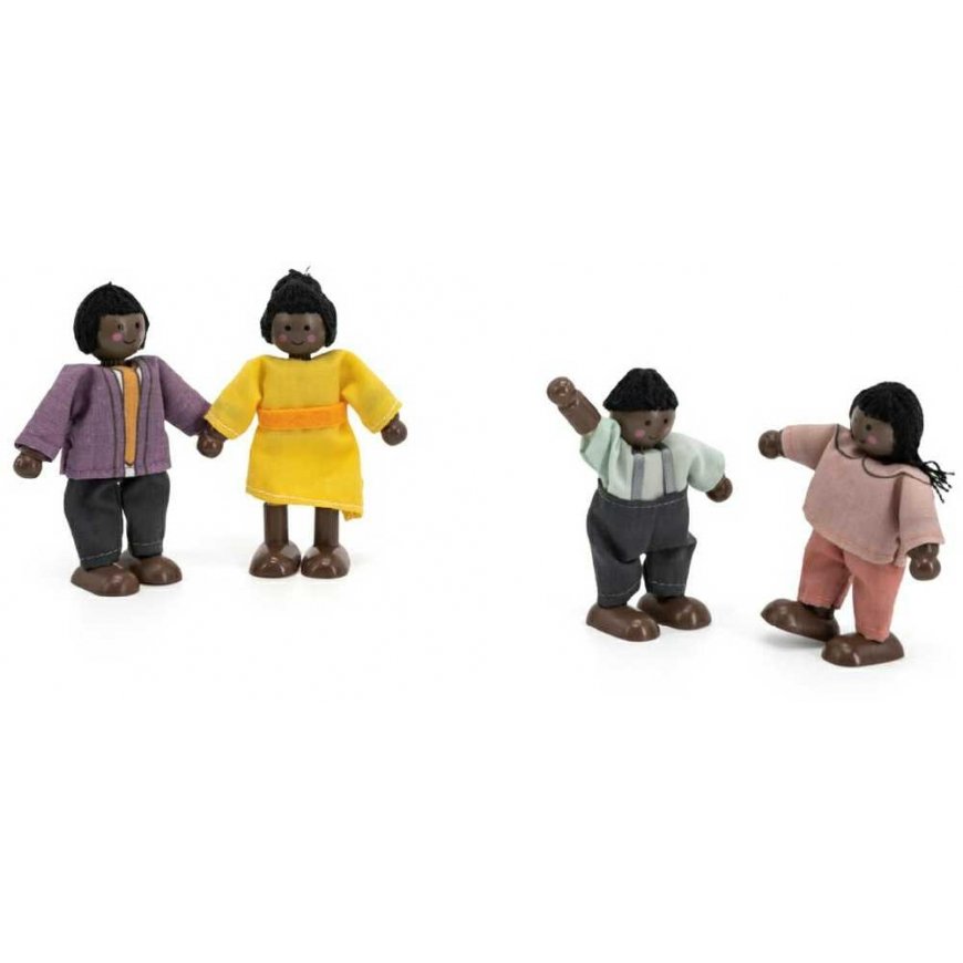 Viga Toys VIGA Set Drewnianych Laleczek Materiałowe Clothes 4 pcs Ciemnoskóre – 2