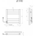 Towel dryer Kosser Step 500x500/6 EL timer black