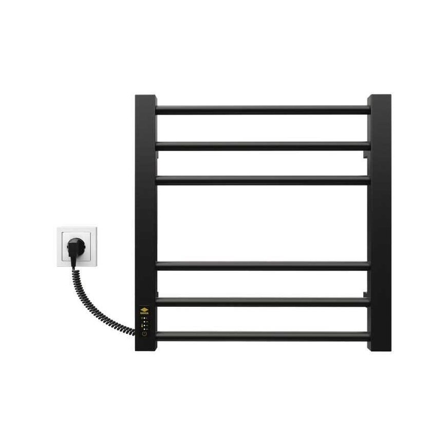 Towel dryer Kosser Step 500x500/6 EL timer black – 2