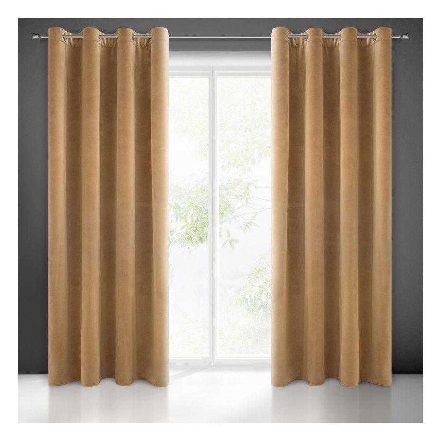 Night curtain Eurofirany DIVA LINE ADELLE 140 x 250 cm, loops/rings, color: golden