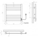 Towel dryer Kosser Gerda 500x500/6 ER with timer black Towel dryer Kosser Gerda 500x500/6 ER with timer black