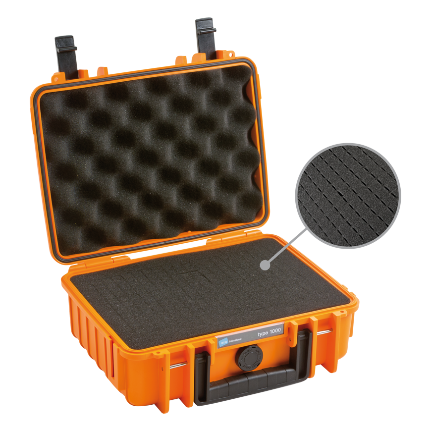 BW Outdoor Cases Type 1000 / Oranžinis (pre-cut foam)