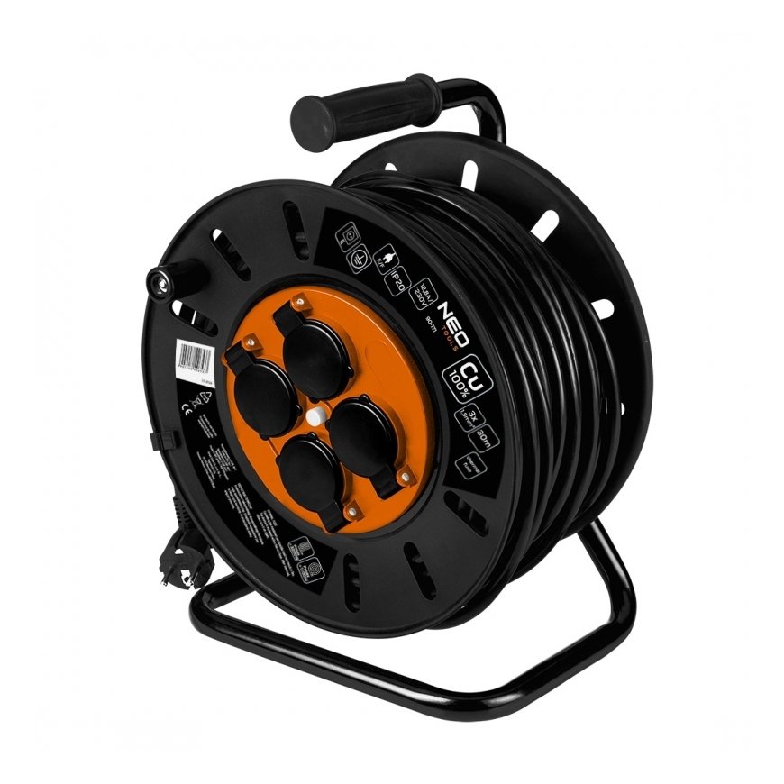 NEO tools Kabeļa trumulis 30m, 3x1