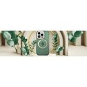 Guess PU Grained Classic Logo MagSafe Case for iPhone 16 Pro Gre