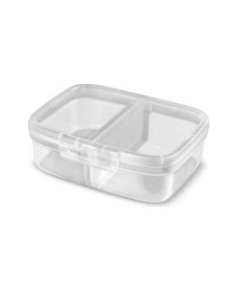Rectangular food storage container with divider 3,3L Snap Box tr