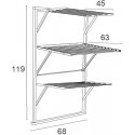 ARREDAMENTI KARIM Seinale paigaldatav kuivatusrest - 63 x 68 cm, valge ARREDAMENTI KARIM Seinale paigaldatav kuivatusrest - 63 x 68 cm, valge