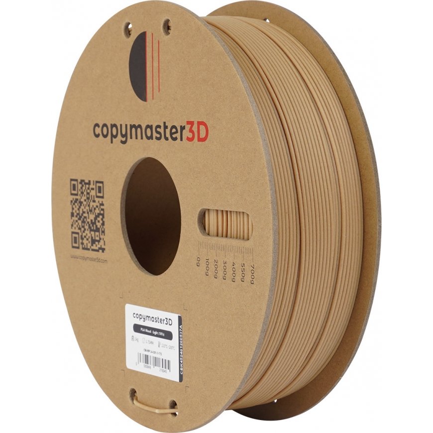 Copymaster3D PLA Wood filament for 3D printer, 1.75 mm, light wood – 3