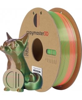 Copymaster3D Tri-Silk filament for 3D printer, 1.75 mm, blue/ green/ orange