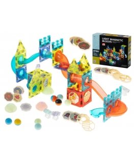 Ikonka Dige Toys Šviečiantis magnetinis takelis 75el