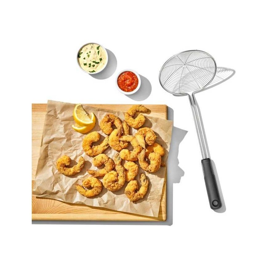 OXO-kiniškas plieno kiaurasamtis, juodas, geros rankenos – 4