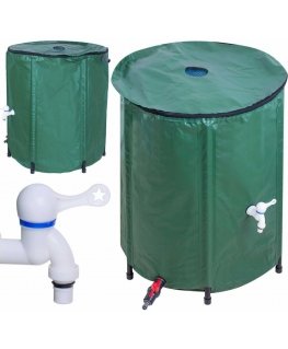 N\A Rainwater tank with tap Rainwater barrel collapsible 500 liters