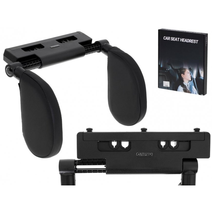 Nenurodyta Car headrest, adjustable, black