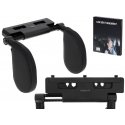 Car headrest, adjustable, black