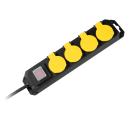 Rebel power extension cable with switch, 4 sockets -1.5m, IP44 Rebel power extension cable with switch, 4 sockets -1.5m, IP44