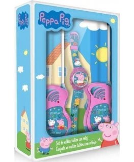 Peppa Pig Digital Clock Euroswan Walkie Talkie Set for Kids. Peppa Pig PP17047 Kids Euroswan
