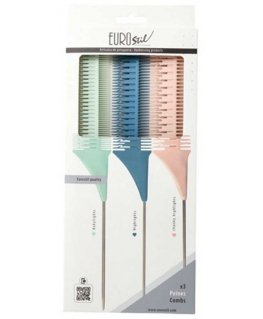 Eurostil Colors Set Peines Mechas 3un