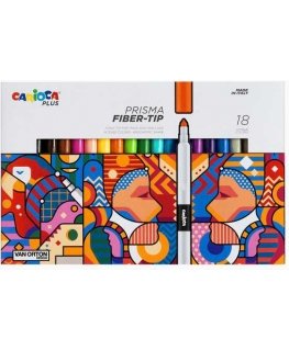 Felt-tip pens CARIOCA Plus Prisma 18 colors