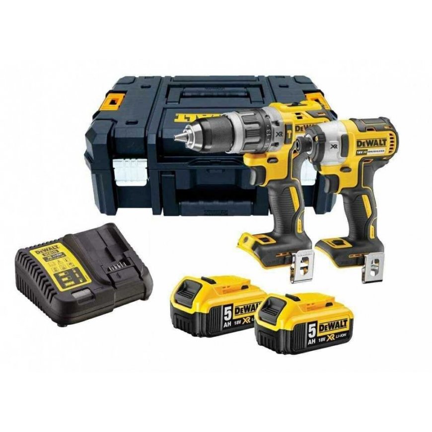 Įrankių rinkinys DeWalt DCK266P2LR-QW (DCD796 + DCF887) 18 V 2x5,0 Ah akum.