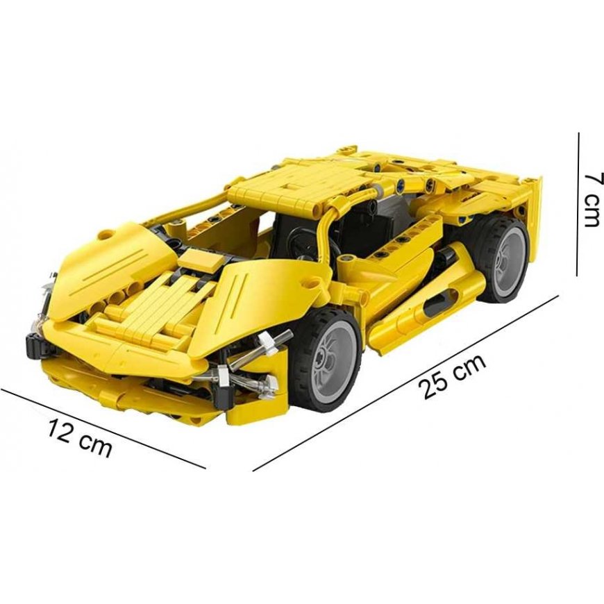 Klocki konstrukcyjne CaDA Samochód sportowy rycksowy 24 cm Auto Lightning Sports Car with disc drive pull back 357 parts – 4