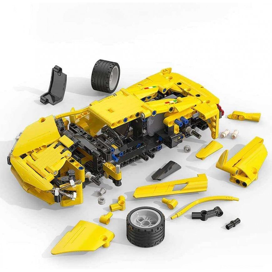 Klocki konstrukcyjne CaDA Samochód sportowy rycksowy 24 cm Auto Lightning Sports Car with disc drive pull back 357 parts – 5