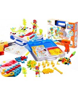Ikonk Screwdriver, drill, screws, building blocks