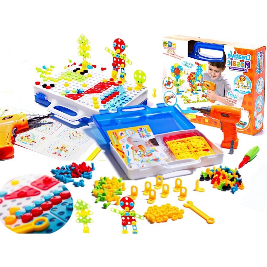 Ikonk Screwdriver, drill, screws, building blocks